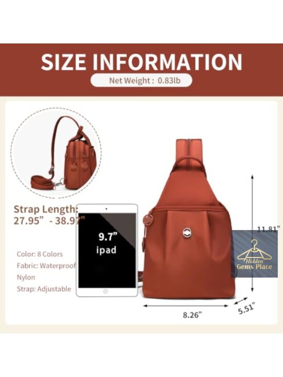 3-in-1 Anti Theft Convertible Travel Tote Backpack, Lightweight Nylon Sling Bag main image 2